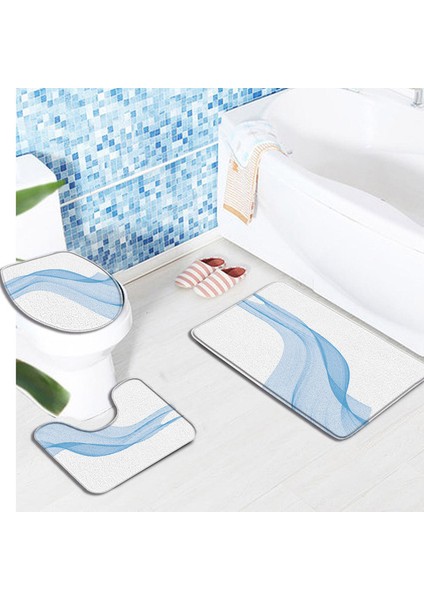 31ZF-3 Adet Set 40X60CM-15.7X23.6IN Parfüm Yüksek Topuklu Desen Pazen Banyo Paspas Tuvalet Halı Kapı Mat Banyo Kaymaz Halı Mutfak Yatak Odası Zemin Açık Paspas (Yurt Dışından)