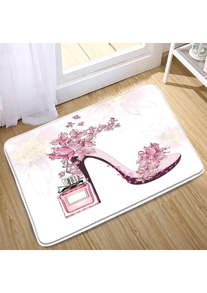 31ZF-3 Adet Set 40X60CM-15.7X23.6IN Parfüm Yüksek Topuklu Desen Pazen Banyo Paspas Tuvalet Halı Kapı Mat Banyo Kaymaz Halı Mutfak Yatak Odası Zemin Açık Paspas (Yurt Dışından) fırsatları