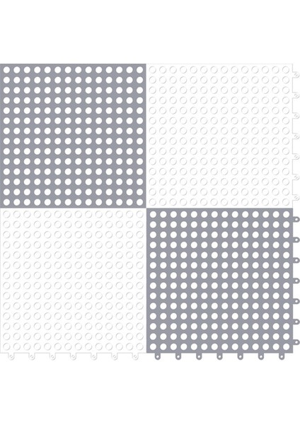 Beyaz Gri 2 Adet Banyo Kaymaz Mat Ekleme Ayak Mat Ev Tuvalet Duş Odası Banyo Zemin Mat Yeni Su Geçirmez Mat Dikiş Ayak Pedi (Yurt Dışından)