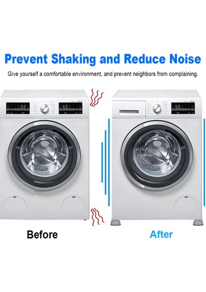 Küçük-4 Adet Sabitleyici Anti Titreşim Kaymaz Damper Standı Buzdolabı Tabanı Çamaşır Makinesi Ayak Pedleri Mobilya Yükseltici Desteği (Yurt Dışından) modelleri