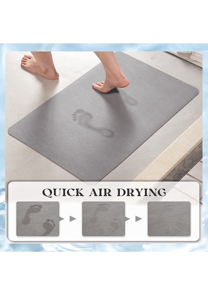 Gri 400 mm x 600 mm Banyo Paspas Banyo Halıları ve Mat 2022 Yaz Banyo Halısı Banyo Aksesuarları Kaymaz Hızlı Kuru Süper Emici Ev Dekor (Yurt Dışından) modelleri