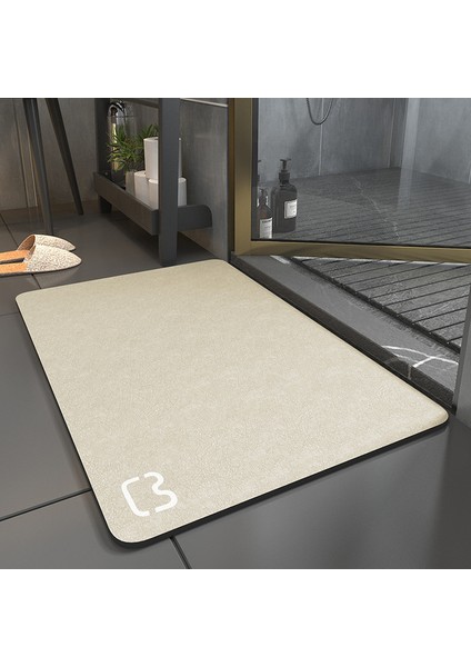 Bej 600 mm x 900 mm Banyo Paspas Banyo Halıları ve Mat 2022 Yaz Banyo Halısı Banyo Aksesuarları Kaymaz Hızlı Kuru Süper Emici Ev Dekor (Yurt Dışından)