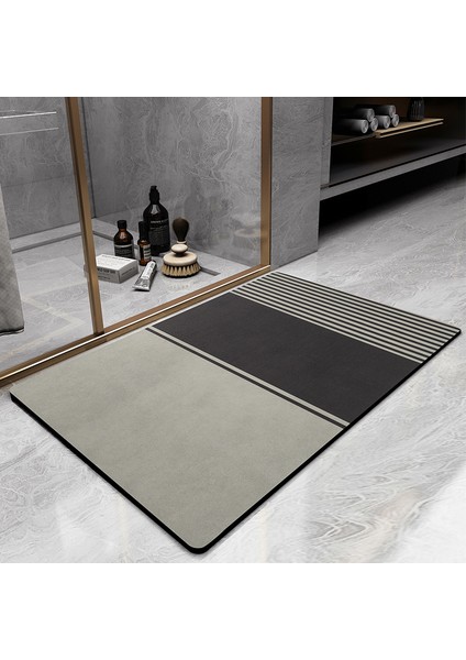 E 50X80CM Modern Banyo Paspas Süper Emici Banyo Halıları Çabuk Kuruyan Giriş Duş Odası Paspas Her Iki Tarafta Kaymaz Tuvalet Zemin Halıları (Yurt Dışından) fiyatları