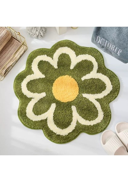 C 60X60 cm Çiçek Şekli Kaymaz Banyo Paspas Banyo Taklit Kaşmir Emici Yumuşak Halı Çabuk Kuruyan Ped Çocuk Odası Halı (Yurt Dışından) indirimleri