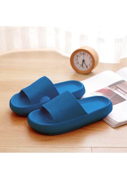 Mavi 40 (41) Süper Yumuşak Ev Terlik Kaymaz Kalın Taban Banyo Duş Için Kadın Erkek Zapatillas De Hombre (Yurt Dışından)