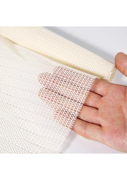 Bej Beyaz 70CMX160CM Pvc Köpük Kaymaz Mat Yatak Kanepe Mat Kaymaz Net Kumaş Ev Halı Yoga Mat Kaymaz Sabitleme Taban Kumaş (Yurt Dışından)