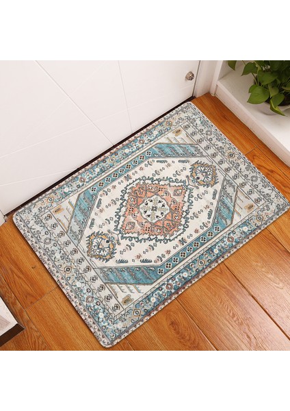 BJW-4060-211009(29) 400MMX600MM Boho Iran Halısı Desen Mutfak Banyo Giriş Kapı Mat Mercan Kadife Halı Paspas Yatak Odası Paspaslar Kaymaz Emici Ev Dekor (Yurt Dışından) modelleri