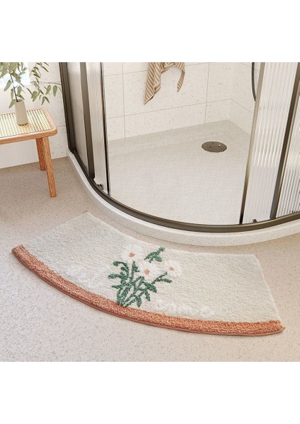 Tasarım 3 42X100CM Banyo Kaymaz Mat Tuvalet Kavisli Yelpaze Şeklinde Emici Zemin Mat Duş Banyo Odası Anti-Düşme Ayak Mat Sektör Zemin Halı Ev (Yurt Dışından) indirimleri