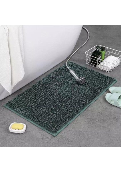 Koyu Yeşil Şönil Banyo Paspas Yatak Odası Mutfak Halı Halı Kaymaz Mikrofiber Halı Emici Yumuşak Halılar Banyo Süper Mat Şönil Su U2A2 (Yurt Dışından) modelleri