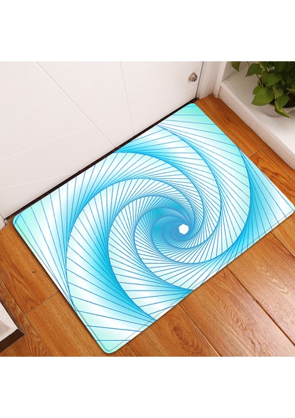 BJW-4060-211011(43) 400MMX600MM 3D Vortex Illusion Halı Giriş Kapısı Paspas Soyut Geometrik Optik Paspas Kaymaz Zemin Mat Oturma Odası Dekor Halı (Yurt Dışından)