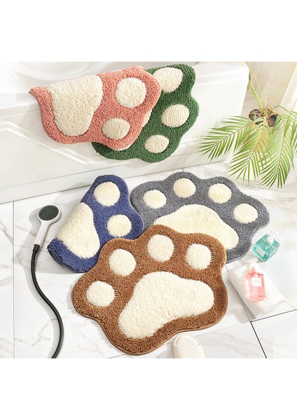 Yeşil 45X60 cm Karikatür Ayak Şekli Banyo Paspas Banyo Kapısı Emici Ayak Mat Kaymaz Mikrofiber Banyo Halısı Makinesi Yıkanabilir Banyo Halısı (Yurt Dışından) indirimleri
