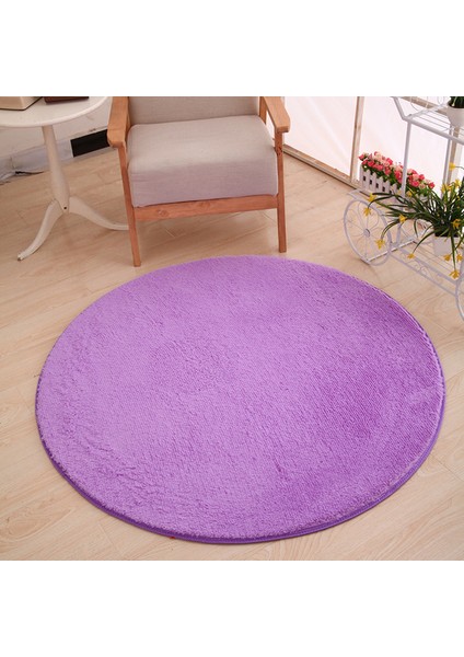 Mor Çapı Yaklaşık 60 cm Yuvarlak Katı Halı Oturma Odası Yatak Odası Mat Su Emici Mat Yatak Odası Halı Başucu Kilim Çay Masa Halısı 11 Renk Paspaslar (Yurt Dışından)