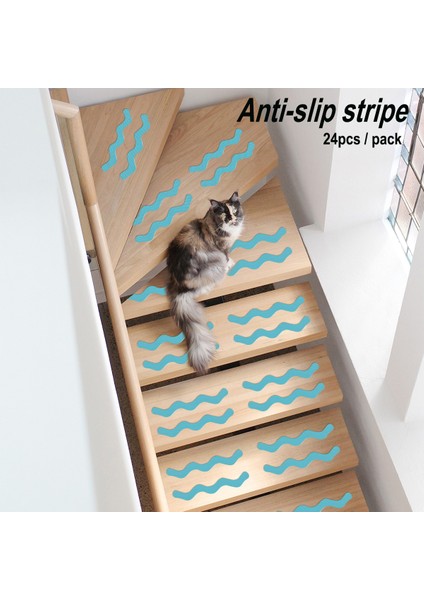 AS101 24 Adet 24 Adet Kaymaz Şeritler Duş Çıkartmaları Güçlü Yapışkanlı Banyo Güvenlik Bantları Küvetler Için Kaymaz Şeritler Duşlar Merdiven Zeminler (Yurt Dışından) modelleri