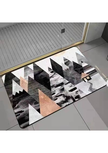 Q 50CMX80CM Banyo Paspası Süper Emici Oturma Odası Zemin Mat Banyo Halısı Mutfak Yağı Geçirmez Napa Cilt Banyo Paspas Basit Kaymaz Paspaslar (Yurt Dışından)