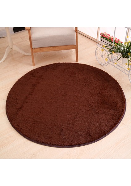Kahve Çapı Yaklaşık 140 cm Yuvarlak Katı Halı Oturma Odası Yatak Odası Mat Su Emici Mat Yatak Odası Halı Başucu Halı Çay Masa Halısı 11 Renk Paspaslar (Yurt Dışından)