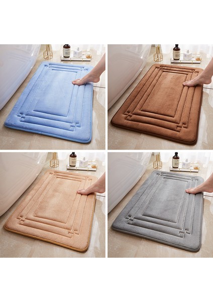 Açık Gri 40X60 cm Bellek Köpük Banyo Paspas Halılar Geometrik Banyo Paspas Tuvalet Halıları Kaymaz Su Emme Paspas Banyo Yıkanabilir 50X80 cm (Yurt Dışından) fırsatları