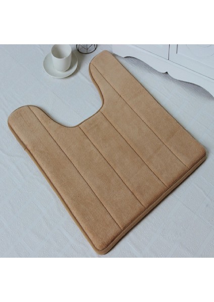 Kahve 2 U-Şekilli Su Emici Köpük Banyo Paspasları Tuvalet Paspas Banyo Mercan Polar Halı Kilim Kaymaz Zemin Tuvalet Ev Dekor Ev (Yurt Dışından) modelleri