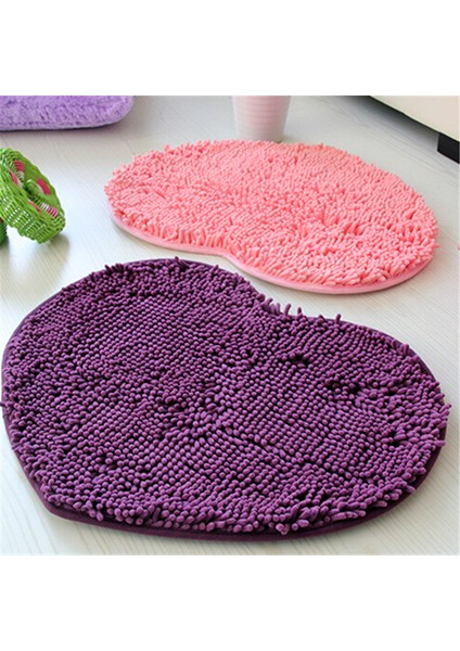 Pembe Yaklaşık 70X80 cm Aşk Kalp Şekli Banyo Halısı, Katı Yeşil Kırmızı Banyo Paspasları Paspas, Tapete Para Quarto, Kaymaz Şönil Yatak Odası Halı Paspas (Yurt Dışından) fırsatları