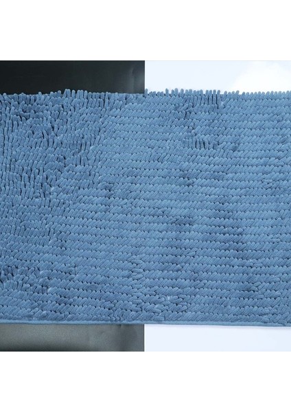 Siyah Mavi 70X140 cm 28X55 Inç Yinzam Lüks Banyo Paspas Dekorasyon Kaymaz Banyo Halısı Süper Su Emici Şönil Halı Duş Için Ayak Paspasları (Yurt Dışından)