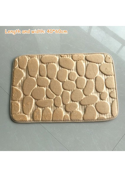 Bej 3 U-Şekilli Su Emici Köpük Banyo Paspasları Tuvalet Paspas Banyo Mercan Polar Halı Halı Kaymaz Zemin Tuvalet Ev Dekor Ev (Yurt Dışından)