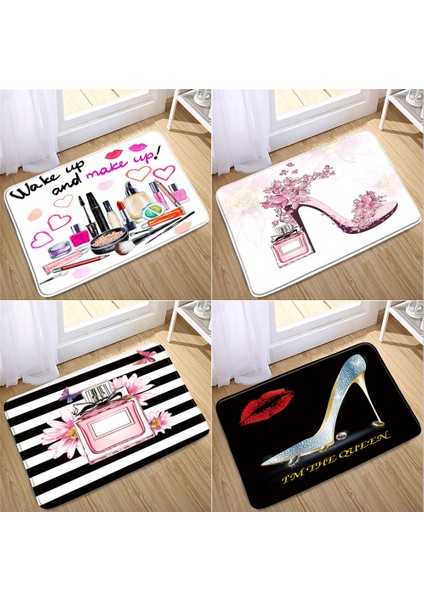 4694YJ-DD 45X75CM-17.7X29.9IN Parfüm Yüksek Topuklu Desen Pazen Banyo Paspas Tuvalet Halı Kapı Mat Banyo Kaymaz Halı Mutfak Yatak Odası Zemin Açık Paspas (Yurt Dışından) fiyatları