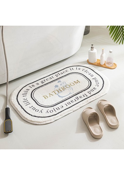 FYR04 40X60 cm Banyo Paspas Kaymaz Ins Tarzı Iskandinav Halı Paspas Oval Şekilli Halı Emici Halılar Giriş Paspasları Oturma Odası Banyo Paspas (Yurt Dışından) modelleri