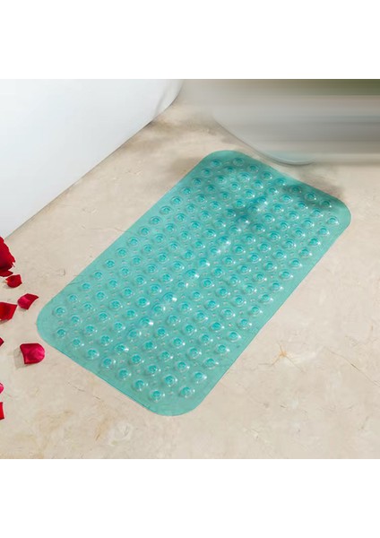 F Şeffaf Yeşil 54X54CM Yelpaze Şeklinde Uzun Pvc 40X100CM/70X38CM Banyo Paspası Masaj Banyo Halıları Güvenlik Kaymaz Duş Küvet Mat Vantuz Zemin Mat Ayak Pedi (Yurt Dışından)