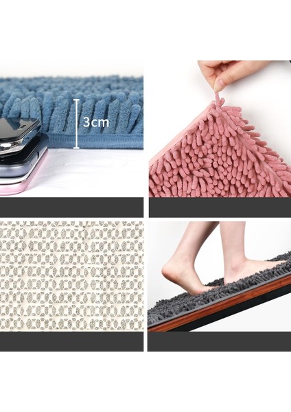 Açık Mor 40X120 cm Düz Renk Banyo Paspası Banyo Halıları Şönil Su Emme Küvet Lavabo Paspas Kaymaz Tuvalet Halısı Peluş Ayak Mat (Yurt Dışından) fırsatları