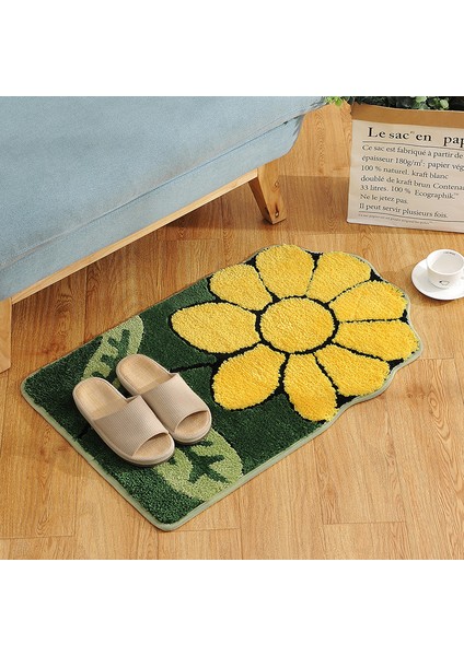 Banyo Paspasları-Çiçek 33X50CM Emici Banyo Paspas Kaymaz Ev Duş Banyo Banyo Paspasları Çiçekler Yetişkin Küvet Kapı Zemin Halıları Moda Badkamer Mat (Yurt Dışından)