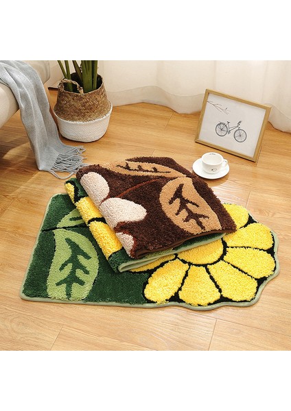 Banyo Paspasları-Çiçek 33X50CM Emici Banyo Paspas Kaymaz Ev Duş Banyo Banyo Paspasları Çiçekler Yetişkin Küvet Kapı Zemin Halıları Moda Badkamer Mat (Yurt Dışından)