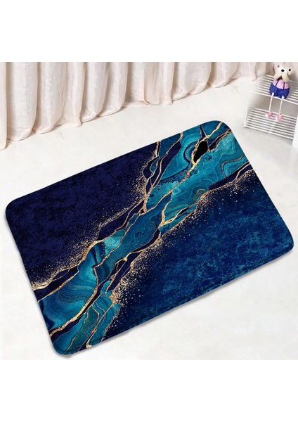 4915AF-3PCS Set 40X60CM-15.7X23.6IN Mermer Banyo Paspas Modern Soyut Geometrik Altın Gri Dokulu Desen Ev Paspas Banyo Dekor Zemin Halı Kaymaz Kilim Seti (Yurt Dışından) indirimleri