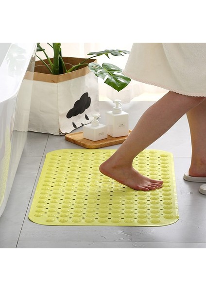 Kırmızı 360 mm x 700 mm Banyo Kaymaz Pvc Yumuşak Masaj Matı Vantuz Duş Matı Banyo Kaymaz Mat (Yurt Dışından) modelleri