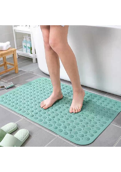 Kırmızı 360 mm x 700 mm Banyo Kaymaz Pvc Yumuşak Masaj Matı Vantuz Duş Matı Banyo Kaymaz Mat (Yurt Dışından) fırsatları