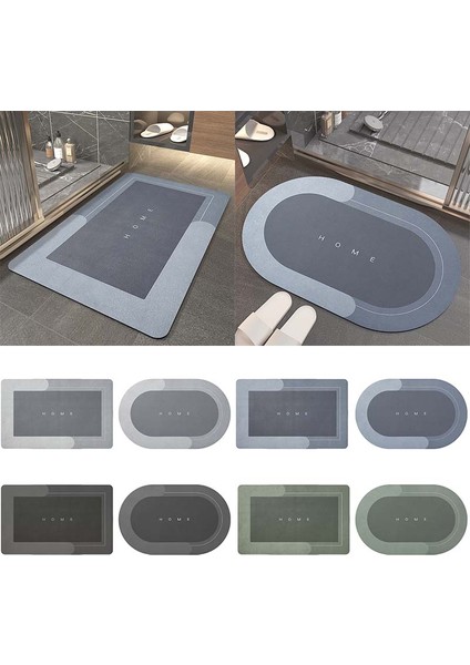 Grey4 40X60 cm Ev Banyo Paspas Süper Emici Kaymaz Diatom Çamur Banyo Halısı Çabuk Kuruyan Banyo Halısı Mutfak Giriş Kapı Mat (Yurt Dışından) fırsatları
