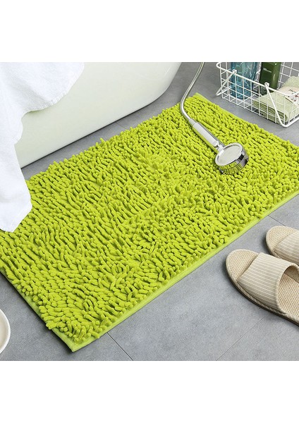 Yeşil 40X60CM 40X60CM Peluş Halı Paspaslar Kaymaz Şönil Banyo Paspas Halı Ev Kanepe Duş Banyo Paspas Ekstra Yumuşak Emici Mikrofiber Sevişmek Halı (Yurt Dışından)