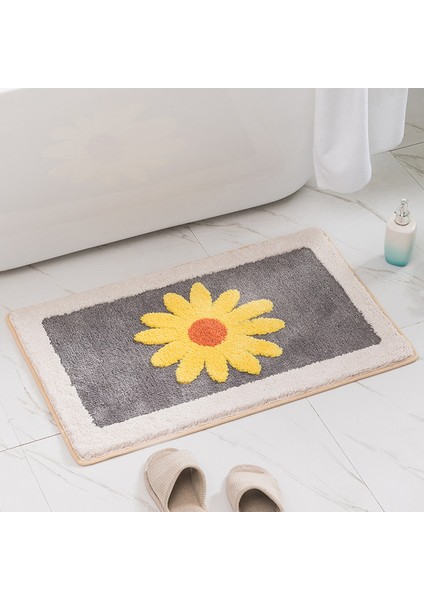 Papatya 4 60X90 cm Inyahome Papatya Kaymaz Banyo Paspas Kalınlaşmış Banyo Halısı Banyo Emici Ultra Yumuşak Mat Halı Kabarık Mikrofiber Başucu Halı (Yurt Dışından)