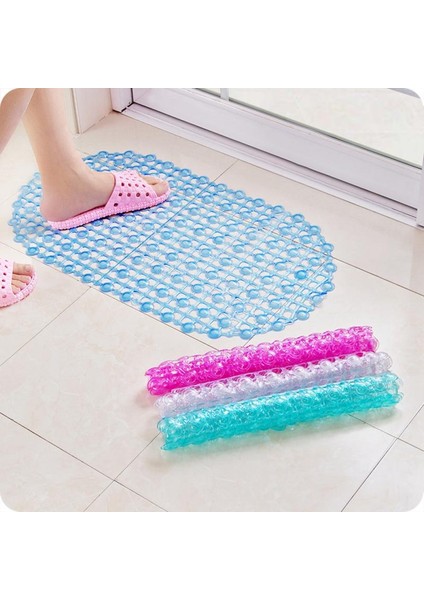 Pembe 67X37 cm 1 Pc Pvc Kaymaz Banyo Paspas Emniyet Duşu Banyo Paspas Plastik Renkli Nokta Boncuk Masaj Yastığı Anti-Kalıp Kaymaz Küvet Halı (Yurt Dışından) fiyatları