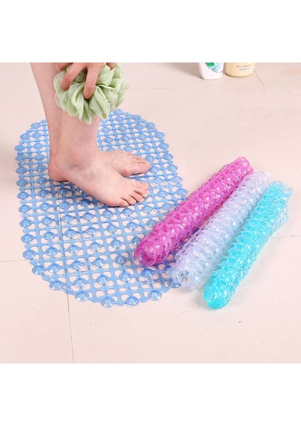 Pembe 67X37 cm 1 Pc Pvc Kaymaz Banyo Paspas Emniyet Duşu Banyo Paspas Plastik Renkli Nokta Boncuk Masaj Yastığı Anti-Kalıp Kaymaz Küvet Halı (Yurt Dışından) fırsatları