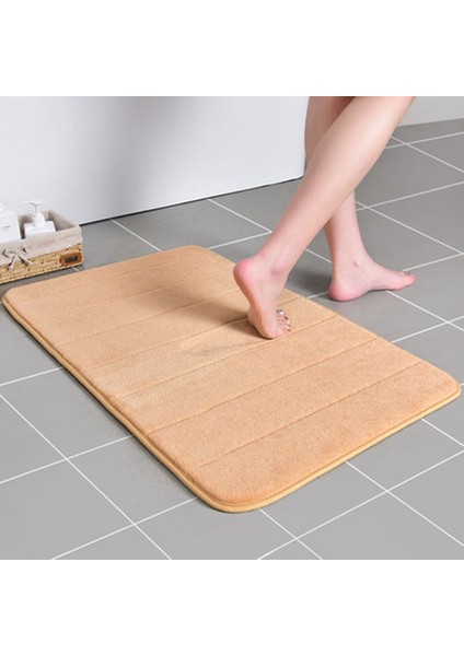 Stil 5 40X60 cm Yumuşak Mercan Polar Bellek Köpük Halı Mat Mutfak Tuvalet Zemin Dekor Ev Banyo Paspas Kaymaz (Yurt Dışından)