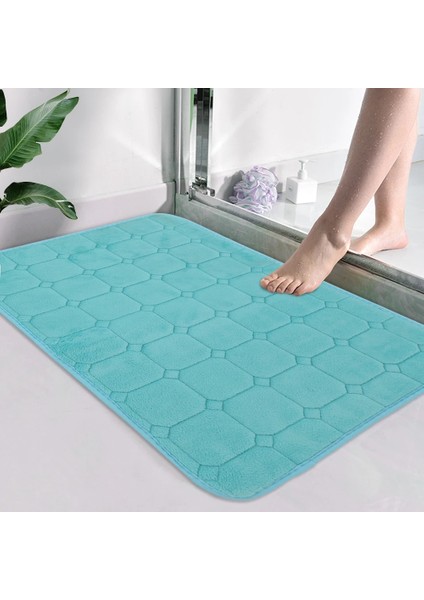 Pembe 50X80CM Güçlü Su Emme Pedi Mercan Polar Halı Banyo Paspas Kaymaz Küvet Yan Kilim Hafızalı Köpük Halı Duş Odası Paspas (Yurt Dışından) modelleri