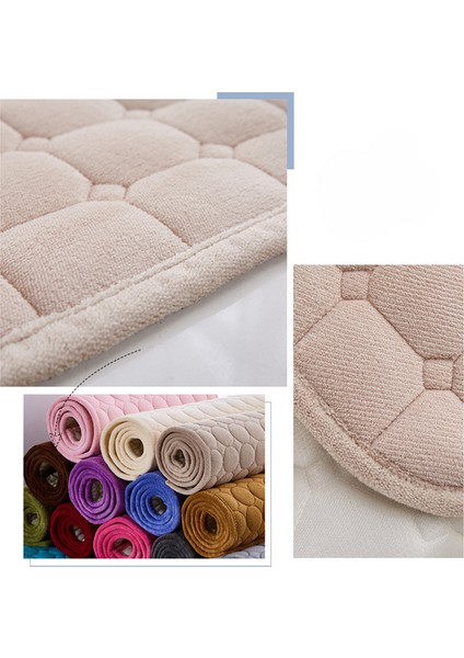 Pembe 50X80CM Güçlü Su Emme Pedi Mercan Polar Halı Banyo Paspas Kaymaz Küvet Yan Kilim Hafızalı Köpük Halı Duş Odası Paspas (Yurt Dışından) fırsatları