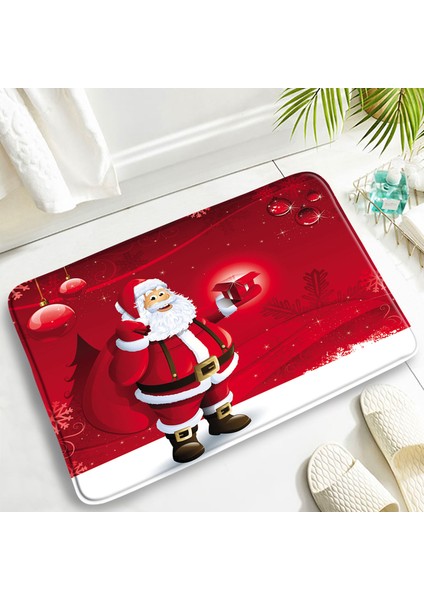 DD-80173J 45X75CM-17.7X29.5IN Noel Banyo Paspas Seti Kırmızı Çiftlik Kamyonu Noel Ağacı Sedir Kış Orman Manzarası Yeni Yıl Halı Banyo Dekor Halı Tuvalet Kapağı Mat (Yurt Dışından)