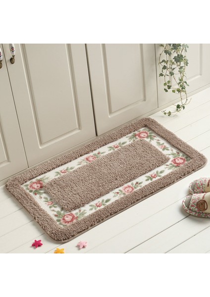 Banyuan Mavi Yaklaşık 70X140 cm 6 Boyutları Kare Paspas Zemin Halı Oturma Odası Yatak Odası Koridor Su Emme Kaymaz Banyo Paspas Tuvalet Halı Ayak Pedi (Yurt Dışından) modelleri