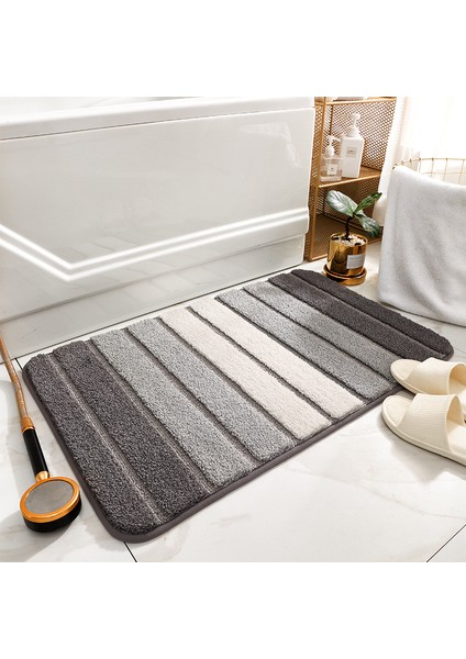 Kelebek Mavi 50X80CM Basit Çizgili Mikrofiber Banyo Paspası Emici ve Çabuk Kuruyan Ayak Mat Süper Yumuşak Akın Banyo Halısı Tpr Kaymaz Giriş Paspası (Yurt Dışından) fırsatları