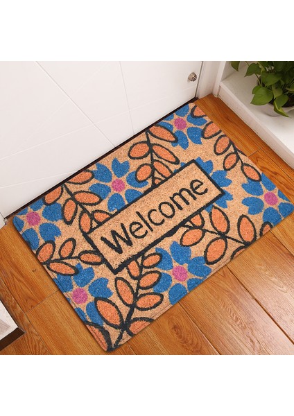 BJW-4060-211008(37) 400 mm x 600 mm Paspas Giriş Paspas Hoş Geldiniz Çiçekler Patten Kaymaz Paspas Ön Paspas Açık Dekor Kapalı Komik Paspaslar Banyo Halısı (Yurt Dışından) fiyatları