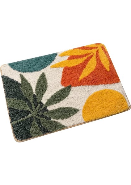 Yaprak Kahve 40X60 cm Inyahome Banyo Halıları Renkli Soyut Yapraklar Banyo Paspas Kaymaz Su Emici Boho Banyo Halısı Yumuşak Mikrofiber Paspaslar (Yurt Dışından) fiyatları