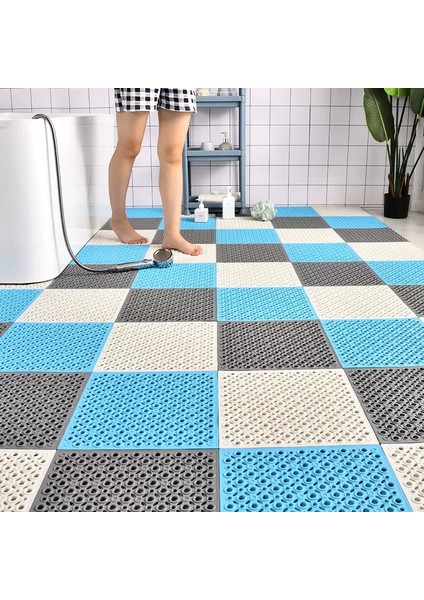 Haki Beyaz 4 Adet Banyo Kaymaz Paspaslar Petek Ayak Paspasları Duş Banyo Su Geçirmez Delikli Tam Paspaslar Banyo Aksesuarları Seti (Yurt Dışından) fiyatları