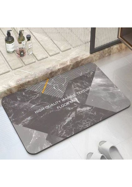 A13 40-60 cm Banyo Emici Ped Halı Oval Diatom Çamur Su Emici Banyo Paspas Hızlı Kuruyan Kaymaz Tuvalet Paspaslar Mutfak Kapı (Yurt Dışından)