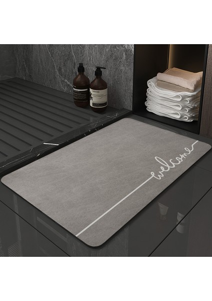 GZN6012 50CMX80CM Banyo Paspas Süper Emici Kaymaz Diatom Çamur Banyo Paspas Balkon Sundurma Mat Mutfak Mat Modern Minimalist Yıkanabilir Giriş Mat (Yurt Dışından)