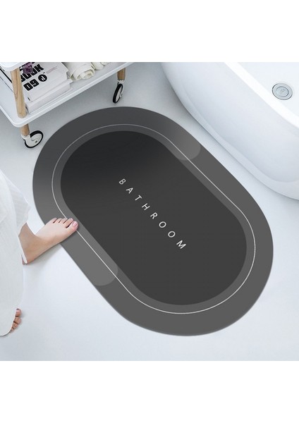 GZN6012 50CMX80CM Banyo Paspas Süper Emici Kaymaz Diatom Çamur Banyo Paspas Balkon Sundurma Mat Mutfak Mat Modern Minimalist Yıkanabilir Giriş Mat (Yurt Dışından)
